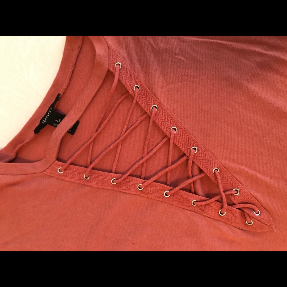 Lace up T-shirt Dress